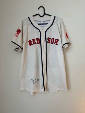 Unwell Alexandra cooper x Boston Red Sox Cream Baseball Jersey Medium